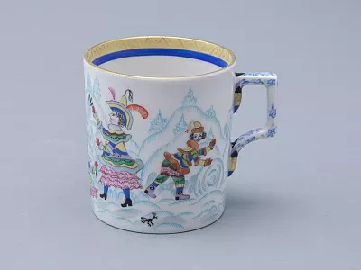 Сервиз чайный форма Гербовая рисунок Зимние забавы, 4 персоны 10 предметов арт. 81.20899.00.1