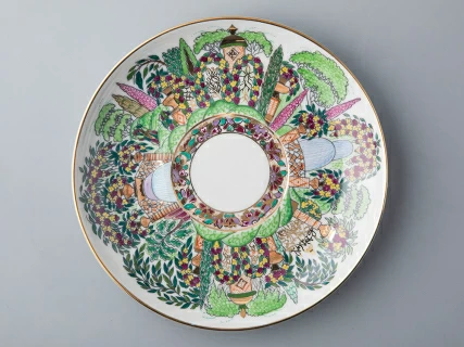 Чашка с блюдцем, форма Подарочная, рисунок Весенний Парк, арт 81.14820.00.1, 