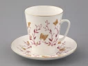Чашка с блюдцем кофейная 165 мл форма Майская рисунок Розовые веточки арт. 81.13735.00.1, 