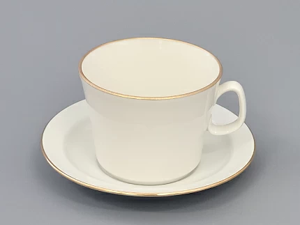 Чашка с блюдцем чайная форма Молодежная, рисунок Золотая Лента, арт 81.16425.00.1