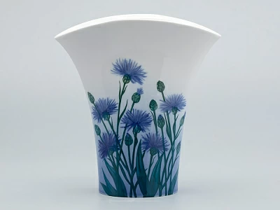 Ваза форма Утренний цветок рисунок Васильки, арт. 80.44126.00.1