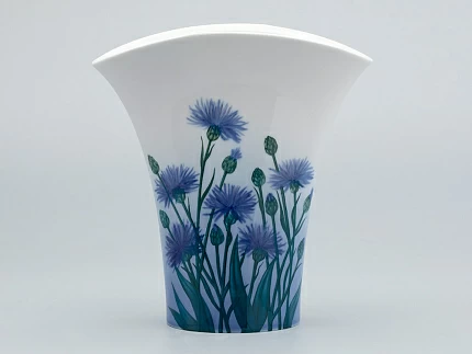 Ваза форма Утренний цветок рисунок Васильки, арт. 80.44126.00.1