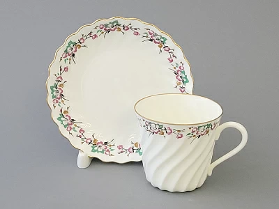 Чашка с блюдцем кофейная 155 мл форма Витая рисунок Весенний арт. 81.13951.00.1