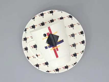 Чашка с блюдцем кофейная 165 мл.,  форма Майская,  рисунок Супрематический орнамент арт. 81.26709.00.1, 