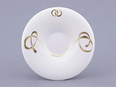 Чашка с блюдцем чайная форма Оливия рисунок Колечки, арт. 81.31427.00.1