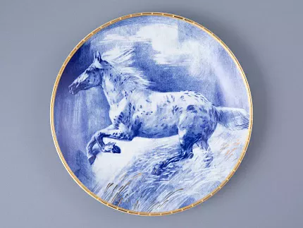 Тарелка декоративная 195 мм в подарочной упаковке форма Эллипс рисунок Алмаз, арт. 81.34076.00.1