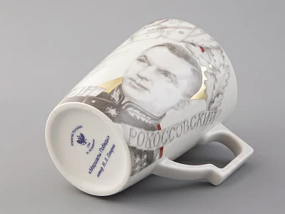 Бокал с блюдцем в подарочной упаковке, форма Гранд, рисунок Маршалы победы Константин Рокоссовский, арт. 81.33244.00.1 Бокал с блюдцем в подарочной упаковке, форма Гранд, рисунок Маршалы победы Константин Рокоссовский, арт. 81.33244.00.1