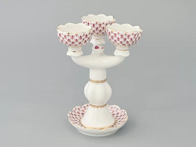 Подсвечник Трехрожковый Тюльпан Сетка-Блюз арт. 80.50232.00.1 Подсвечник Трехрожковый Тюльпан Сетка-Блюз арт. 80.50232.00.1