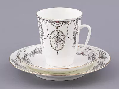 Трехпредметный комплект 165 мм форма Майская рисунок Балет Лебединое озеро арт. 81.17916.00.1