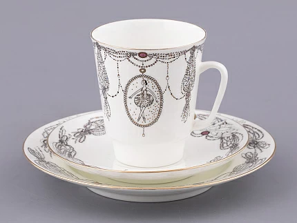 Трехпредметный комплект 165 мм форма Майская рисунок Балет Лебединое озеро арт. 81.17916.00.1