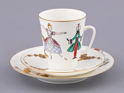 Трехпредметный комплект форма Майская рисунок Золушка арт. 81.25406.00.1