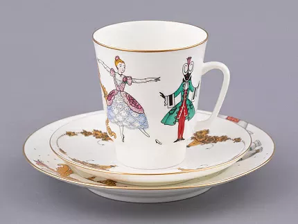 Трехпредметный комплект форма Майская рисунок Золушка арт. 81.25406.00.1