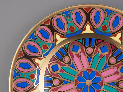 Тарелка декоративная 270 мм Европейская, в подарочной упаковке, рисунок Готическая 11 арт. 81.25631.00.1