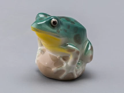 Скульптура Лягушка прудовая бирюзовая арт. 82.63685.00.1