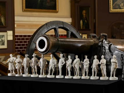 Скульптура Рядовой армейского полка эпохи Николая II, в подарочной упаковке, рисунок Белый бисквит, арт 81.33424.00.1, 