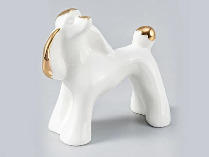 Скульптура форма Собака рисунок Золотой арт. 82.04392.00.1