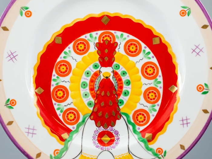 Декоративная тарелка 265 мм, форма Mazarin, рисунок Жар птица, арт 80.86742.00.1, 