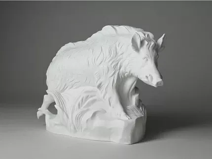 Скульптура Кабан белый арт. 82.91708.00.1