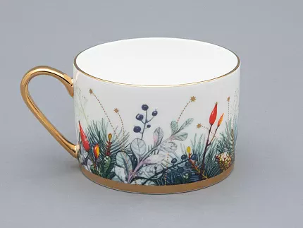 Чашка с блюдцем 250 мл, форма Идиллия, рисунок Календа-2, арт. 81.33748.00.1