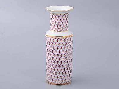 Ваза форма Цилиндрическая рисунок Сетка-Блюз 2 арт 80.92726.00.1