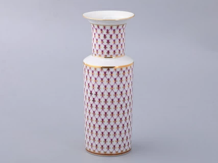 Ваза форма Цилиндрическая рисунок Сетка-Блюз 2 арт 80.92726.00.1, 
