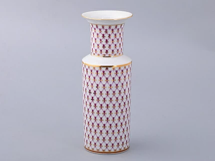 Ваза форма Цилиндрическая рисунок Сетка-Блюз 2 арт 80.92726.00.1