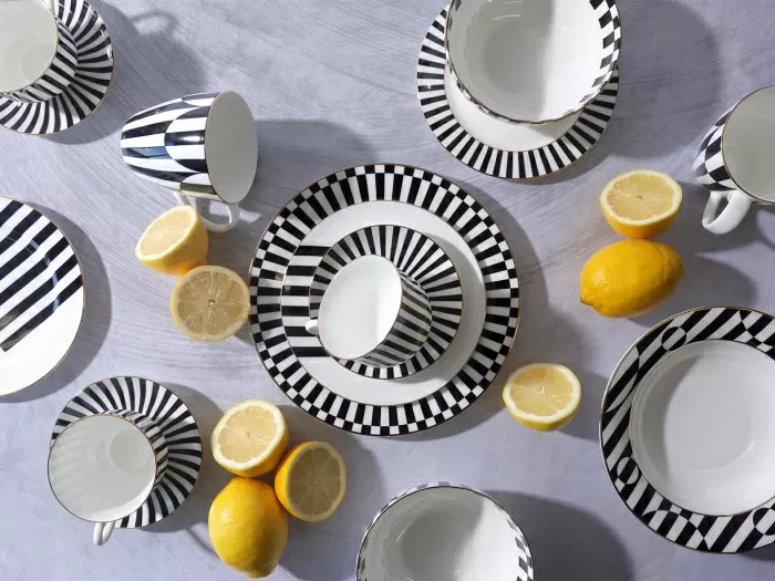 Тарелка глубокая 235 мм форма Стандартная 2 рисунок Да и нет Черный арт. 80.45834.00.1, 