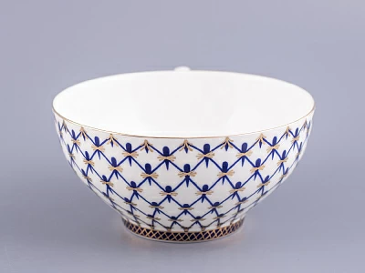 Чашка с блюдцем чайная 300 мл форма Купольная рисунок Кобальтовая сетка арт. 81.18456.00.1