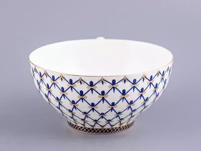 Чашка с блюдцем чайная 300 мл форма Купольная рисунок Кобальтовая сетка арт. 81.18456.00.1