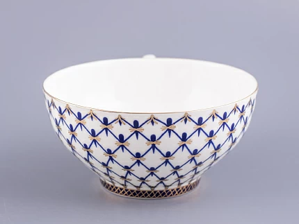 Чашка с блюдцем чайная 300 мл форма Купольная рисунок Кобальтовая сетка арт. 81.18456.00.1