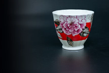 Чашка чайная Красная Роза на форме Гвоздика, арт 60.00211.00.1