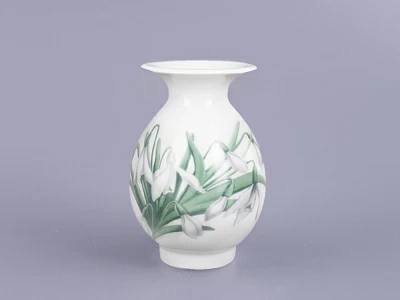 Ваза для цветов форма Березка №6 рисунок Первоцвет арт. 80.84199.00.1