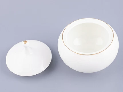 Сахарница форма Яблочко Золотой кант арт. 80.04411.00.1