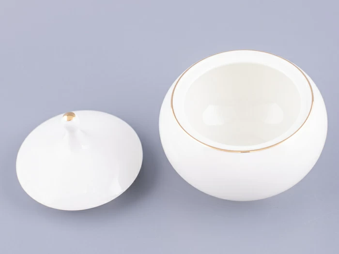 Сахарница форма Яблочко Золотой кант арт. 80.04411.00.1, 