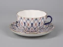 Чашка с блюдцем форма Тюльпан  рисунок Сетка 1950, арт. 81.30860.00.1, 