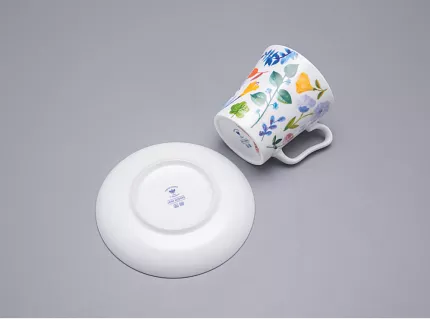 Бокал с блюдцем форма Ленинградский рисунок Primavera, арт. 81.34502.00.1