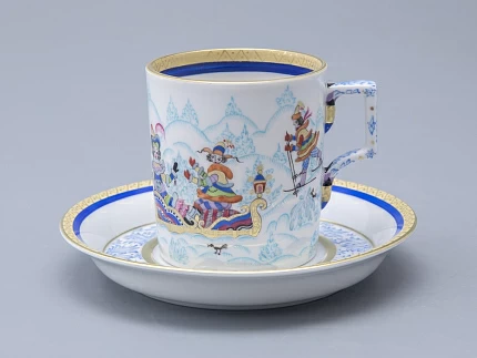 Сервиз чайный форма Гербовая рисунок Зимние забавы, 4 персоны 10 предметов арт. 81.20899.00.1 Сервиз чайный форма Гербовая рисунок Зимние забавы, 4 персоны 10 предметов арт. 81.20899.00.1