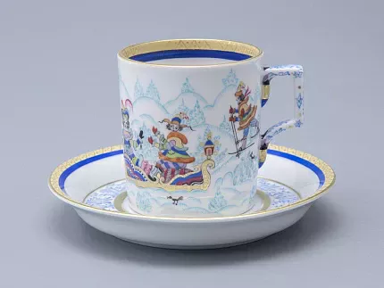 Сервиз чайный форма Гербовая рисунок Зимние забавы, 4 персоны 10 предметов арт. 81.20899.00.1