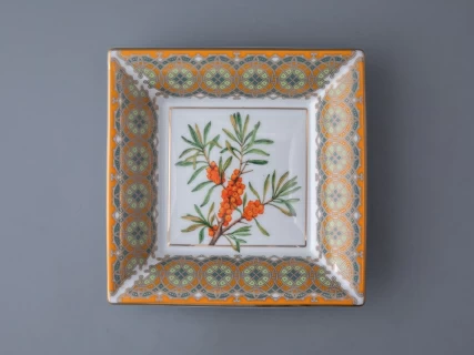 Подставка для мелочей в подарочной упаковке форма Квадратная рисунок Облепиха сибирская, арт. 81.33951.00.1, 