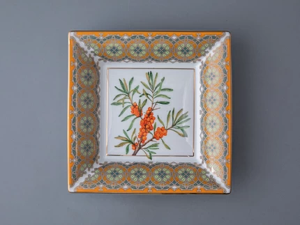 Подставка для мелочей в подарочной упаковке форма Квадратная рисунок Облепиха сибирская, арт. 81.33951.00.1