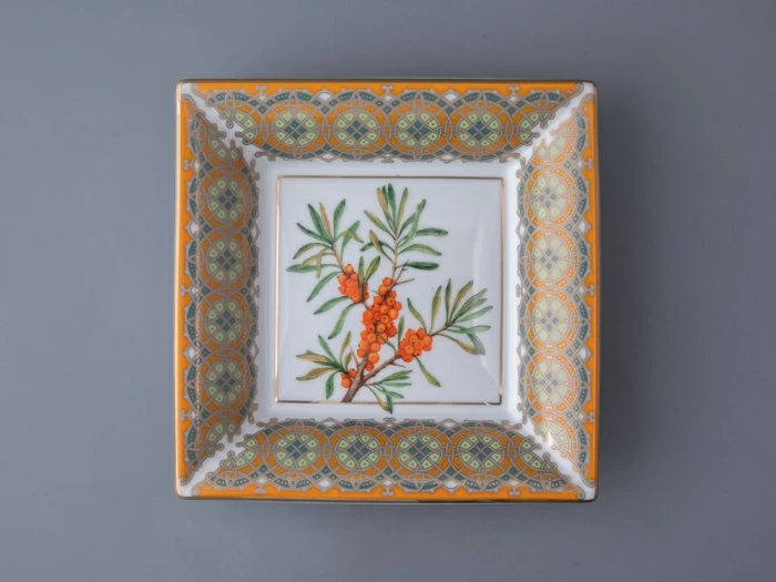 Подставка для мелочей в подарочной упаковке форма Квадратная рисунок Облепиха сибирская, арт. 81.33951.00.1, 