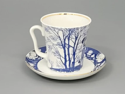 Бокал с блюдцем Ленинградский На Нерли 360 мл арт. 81.10491.00.1, 