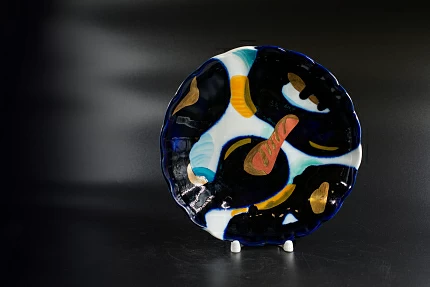 Сервиз кофейный на форме Тюльпан, Кобальтовые пятна, арт 61.20984.00.1