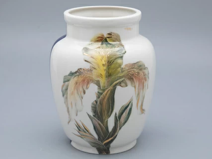 Ваза форма Китайская малого размера рисунок Ирисы, арт. 80.96067.00.1,  Ваза форма Китайская малого размера рисунок Ирисы, арт. 80.96067.00.1,