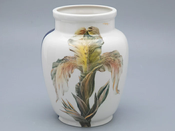 Ваза форма Китайская малого размера рисунок Ирисы, арт. 80.96067.00.1,  Ваза форма Китайская малого размера рисунок Ирисы, арт. 80.96067.00.1,