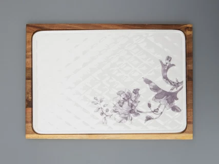 Доска сырная малого размера форма Стандартная, рисунок Monplaisir Violet в упаковке арт 42.00064.00.1, 