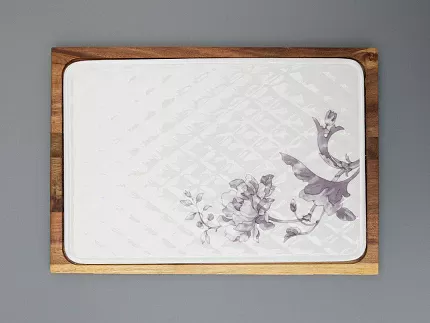 Доска сырная малого размера форма Стандартная, рисунок Monplaisir Violet в упаковке арт 42.00064.00.1