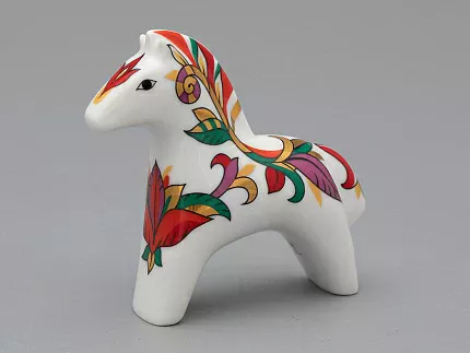 Скульптура форма Лошадь рисунок Красная арт 82.04520.00.1