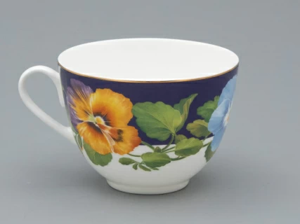 Чашка с блюдцем чайная форма Весенняя 2 рисунок Виола 1, арт. 81.34138.00.1, 