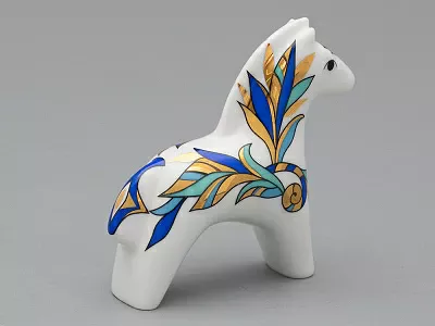 Скульптура форма Лошадь рисунок Синяя арт 82.04519.00.1